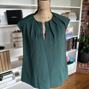 Green Grosgrain Banana Republic Blouse